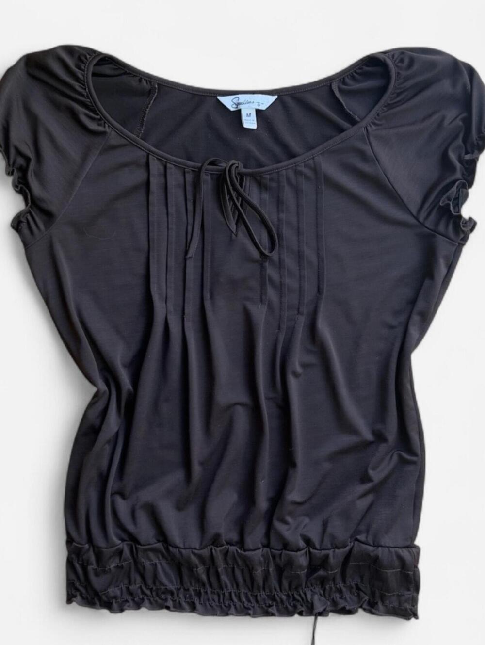 Speechless Vintage Y2K Cottage Fairy Brown Peasant Blouse